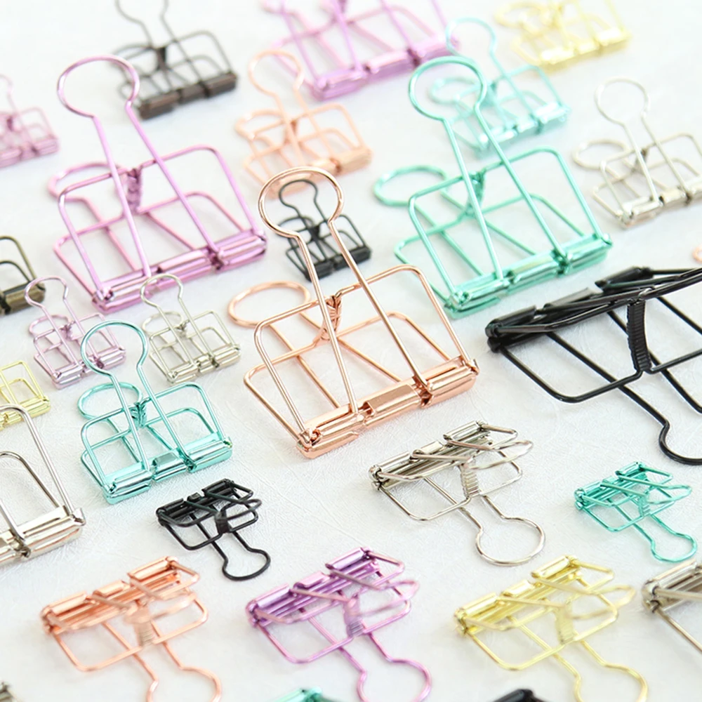 Cute Metal Binder Clips Clips Small Craft Photo Pegs office bookmarks