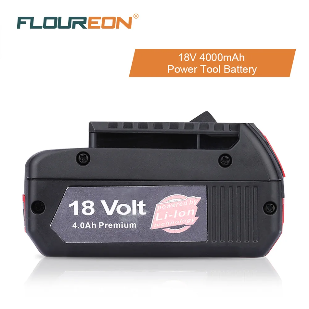 For Bosch 18V 4000mAh FLOUREON Power Tools Battery Pack Cordless for Bosch Drill BAT609 BAT618 3601H61S10 JSH180 Li-ion For Bosch 18V 4000mAh FLOUREON Power Tools Battery Pack Cordless for Bosch Drill BAT609 BAT618 3601H61S10 JSH180 Li-ion