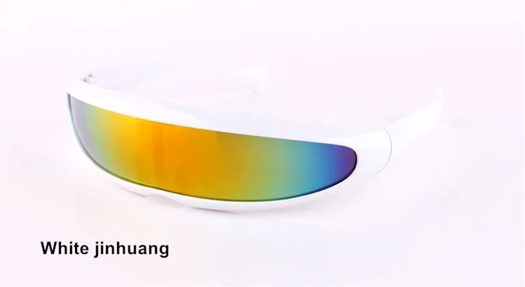 X-мужские солнцезащитные очки лазерные очки мужские и женские очки роботы Серебряный объектив солнцезащитные очки мужские вождения очки - Цвет линз: White jinhuang