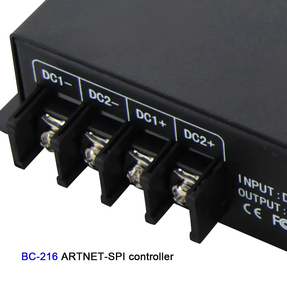 DC5V-24V 16CH Led контроллер Artnet BC-216 Artnet в SPI/пиксельные сценические светильники контроллер+ два порта(2*512 каналов) выход