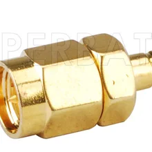 Superbat 5 шт. SMA-SMB радиочастотный адаптер SMA штекер в SMB прямой разъем типа "Джек" Золотой плиссированный