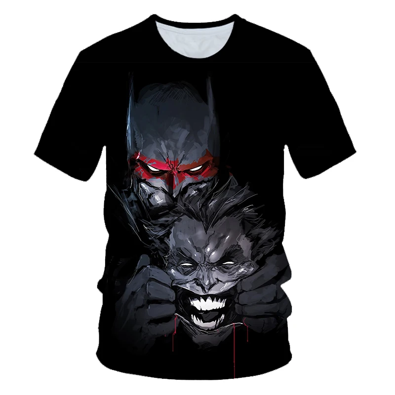 

New 2019 Joker t shirt funny comics character Cool Batman and joker Fit with poker 3d t-shirt men summer style outfit tees top