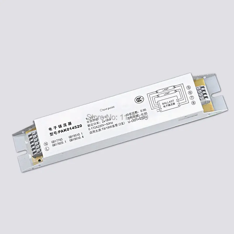 AC220V T8 electronic ballast,Fluorescent lamp ballasts,2X18W t8 ballast