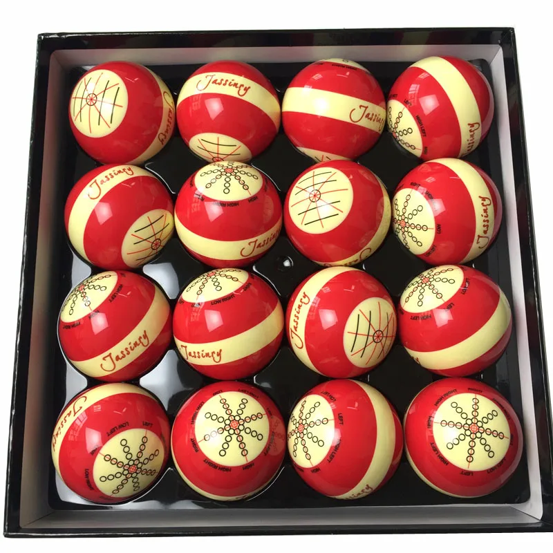 High quality Jassinry 57.2mm Professional Pool Training Balls 16pcs Red Color Billiard Standard White Balls Billiard accessories