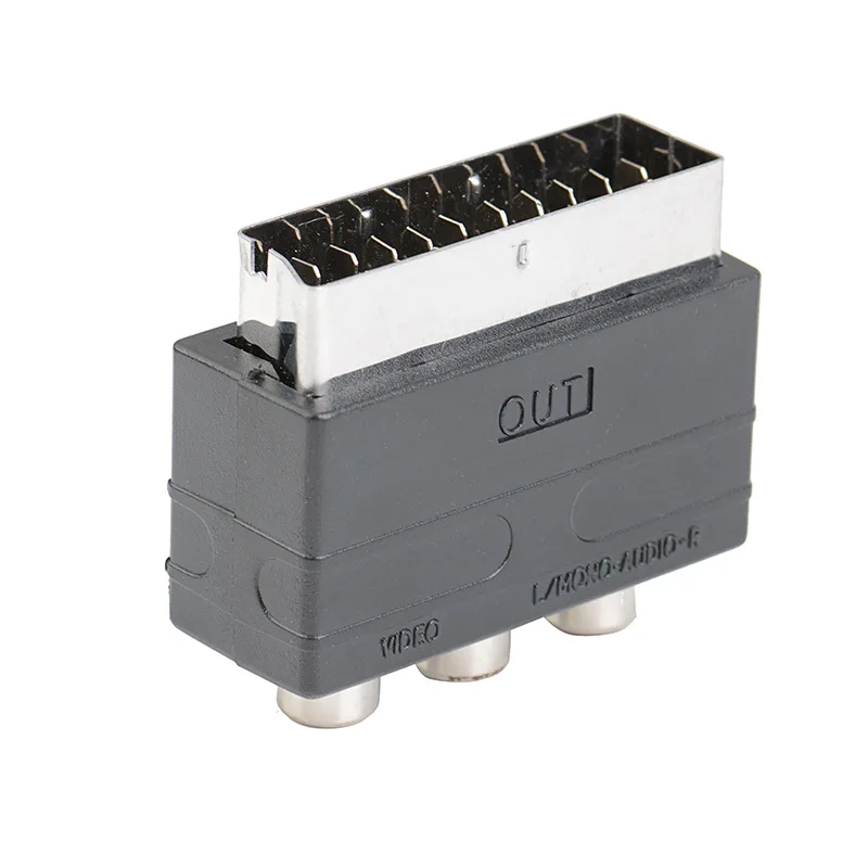 

RGB Scart Plug to 3RCA RCA Female AV Adapter Input for PS4 / WII DVD VCR AKKA243535 scart