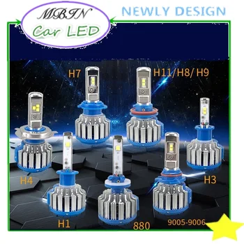 

MBIN T1 kit Led headlight 30W 6000k 12-24v H1 H3 H7 H8/H11 9005/HB3 9006/HB4 880/881 3000lm fog Bulb front Driving lamp