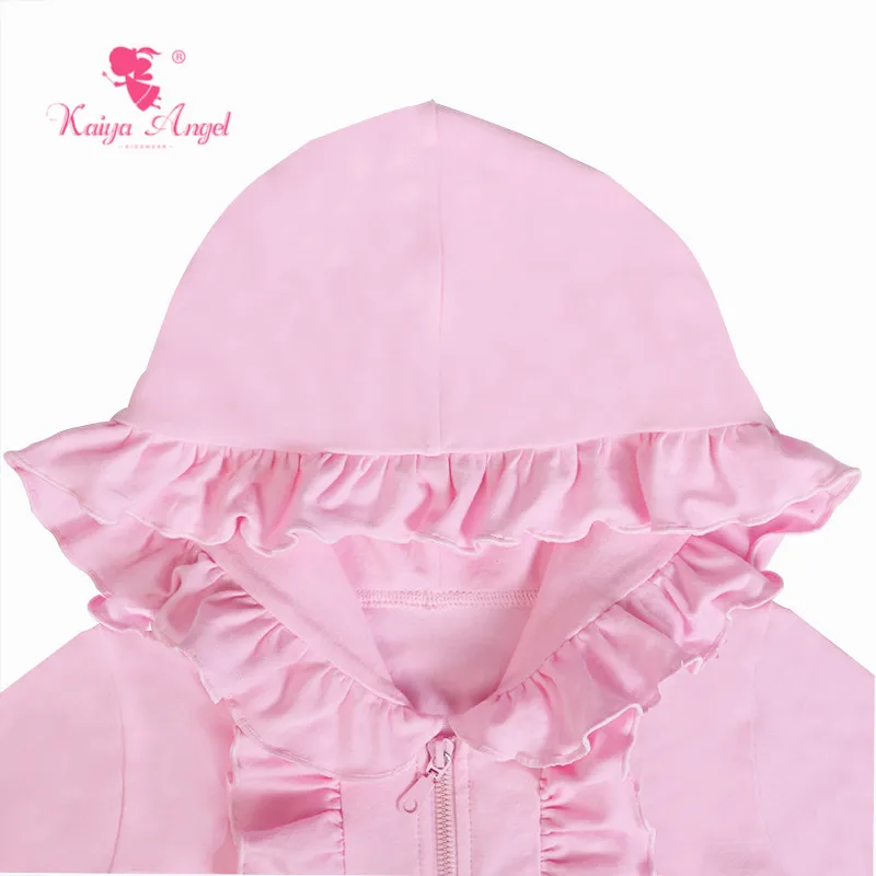 Kaiya Angel/Новейшая осенняя одежда для детей оптовая продажа розовый пиджак с