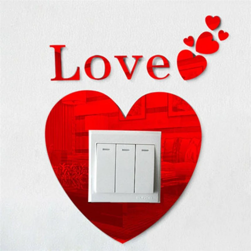 2018 New Creative DIY 3D Acrylic Crystal Home Switch Wall Stickers Light Socket Stickers Room Decor Waterproof Hot Sale  C0214  05
