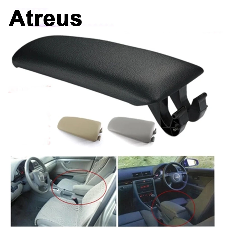 

Atreus 1pcs For Audi A6 C5 Accessories 1999-2005 Car Center Console Armrest Cover Stickers Car Styling Auto Accessories Leather