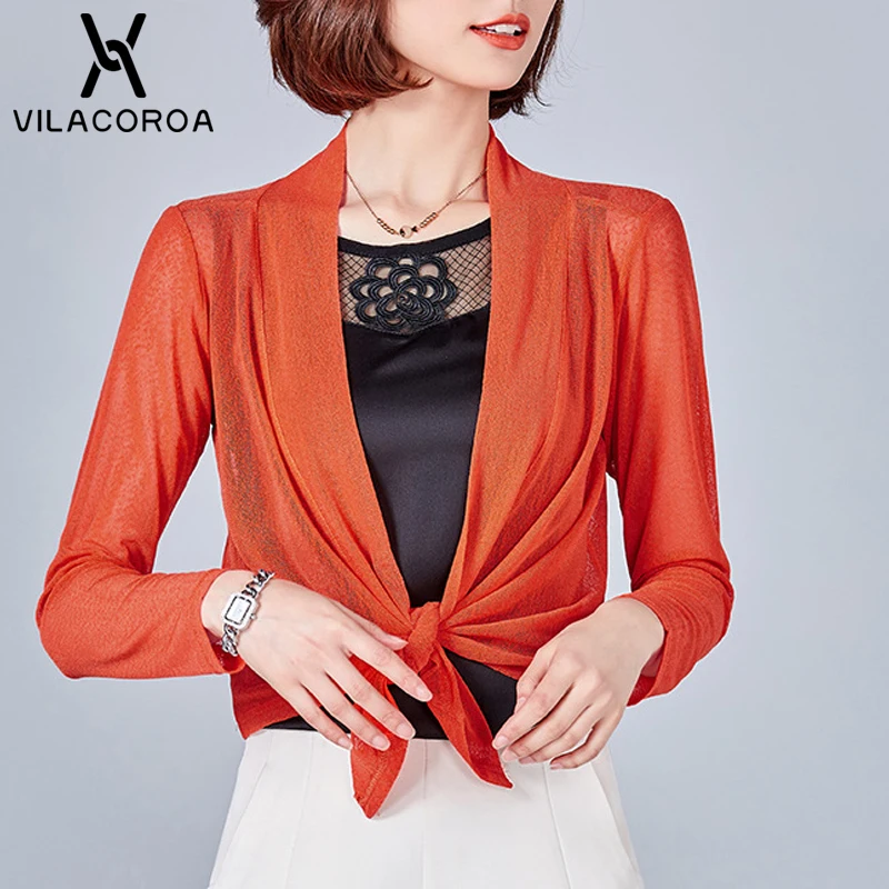 رقيقة طويلة الأكمام سترة تتغاضى بوليرو النساء قصيرة الأكمام تتغاضى بوليرو Casaco Feminino سليم امرأة المفتوحة غرزة إمرأة معاطف الخارجي