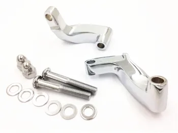 

Chrome Mirror Mounting Bracket Adapter For Harley FXDF Dyna Street Bob Softail Night Train Wide Glide