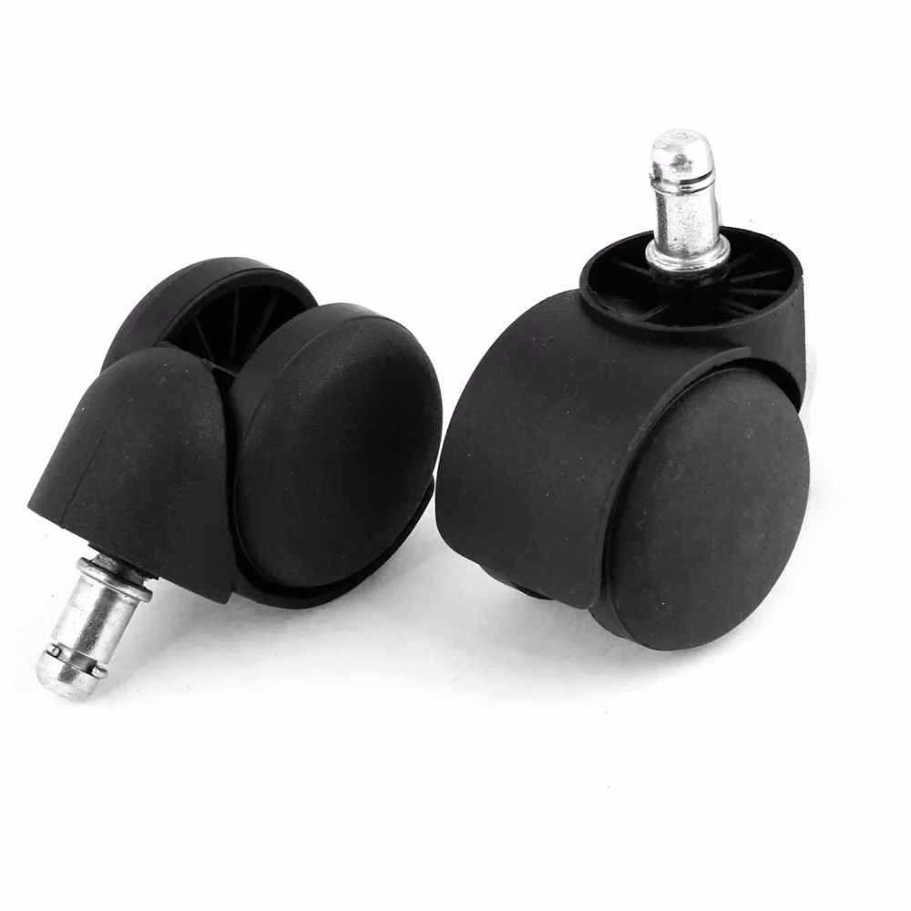 

Uxcell Hot Sale 2pcs 2" Dia Black Plastic Dual Wheels Rotating Wheelchair Stem Caster for Trolleys,Furniture,Rack, etc.