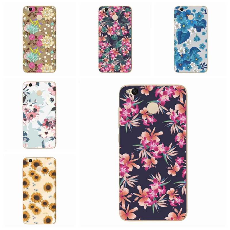 For Xiaomi Mi A1 Note 4 Pro Case Soft TPU Cover Design charming flower Redmi 4X 4A 3 Phone Back S123 |