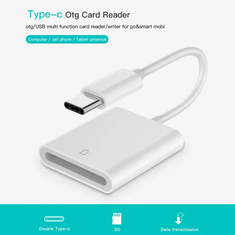 USB-C SD Card Reader Тип C USB3.1 преобразователи для SD карт SDXC адаптер для Macbook samsung S9 huawei P20 Xiaomi 8