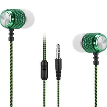 2016 new Rani resistant Long braided wire MP3 earphone ear earbud headset phone computer Universal Subwoofer