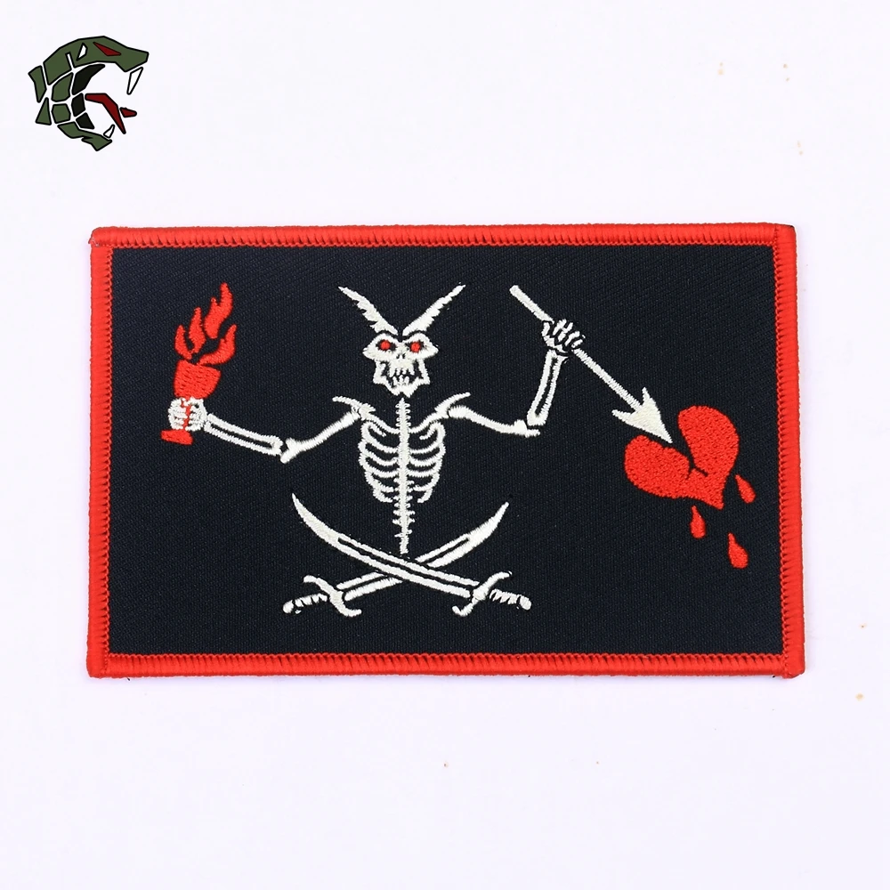 TSNK Поклонники военного стиля вышивка патч армейский Тактический Boost Morale Badge "S.A.S/Blackbeard" Armlet