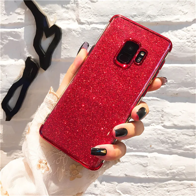 

Fahion Glitter soft Case For Samsung S6 S7 S8 S9 S7 edge S8 plus Fashion Bling Cover For Galaxy Note 8 J7 J2 Prime Coque Funda