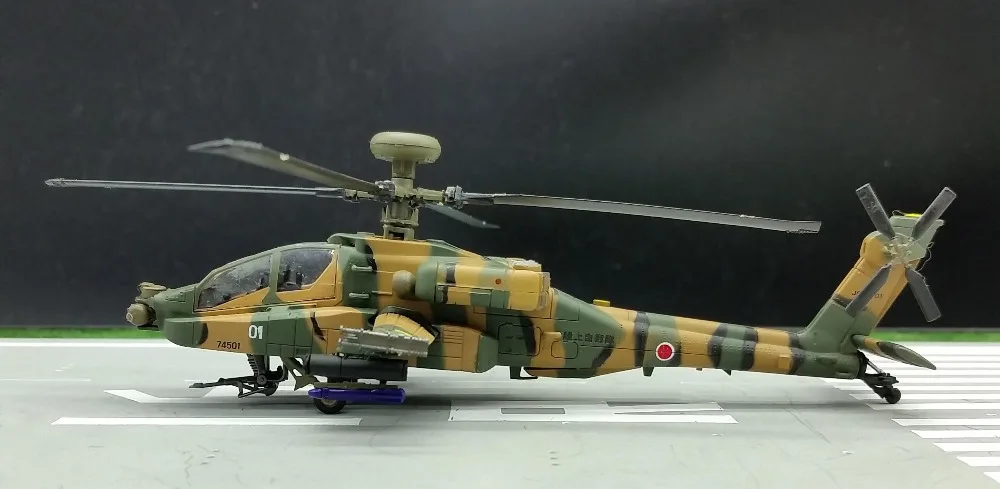 

Japan Self-Defense Forces official version 1: 100 AH-64D Longbow Apache attack helicopter model Alloy aircraft model