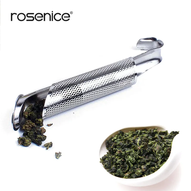 Stainless Steel Tea Infuser Stick Pipe Steeper Strainer with Hook for