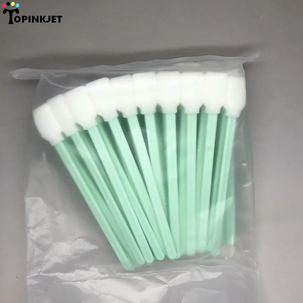 50pieces/pack FOAM TIP CLEANING SWABS for Cleaning Solvents Head