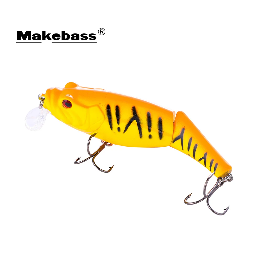 MAKEBASS Crankbait мульти соединенный 2 секции BassBaits 3in0.44oz рыболовные приманки Swimbait HardBaits