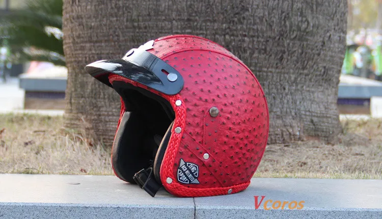 Новое поступление capacetes cascos casque moto ручная работа Ретро винтажный Мото шлем queiro шлем с открытым лицом rcycle шлем