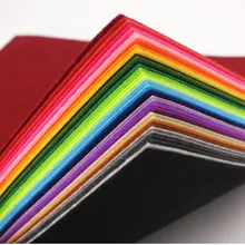 

1mm Thickness Polyester Cloth Felts Mix Colors Non Woven Felt Fabric DIY Bundle For Sewing Dolls Crafts