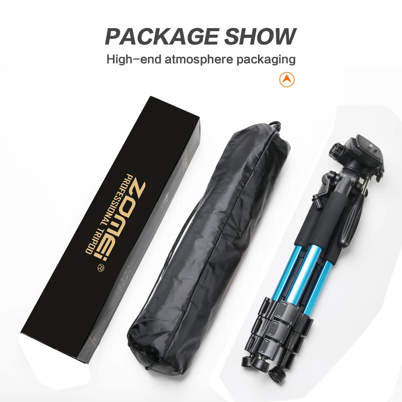  New Zomei Q111 Professional Aluminium Tripod Camera Accessories Stand with Pan Head for Dslr