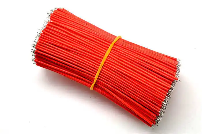 100 шт. 30AWG мм 10 см длина красный цвет s линия соединения Оловянная DIY электронный