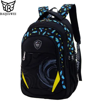 

BAIJIAWEI Children School Bags For Girls Boys Children Backpack In Primary School Backpacks Mochila Infantil Zip School Bag