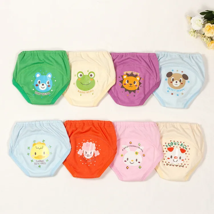 

Hot Selling 4pcs/lot 4 layers Baby Nappies for Boy Girl Underwears Briefs Infant Diapers Waterproof Training Pants DS19
