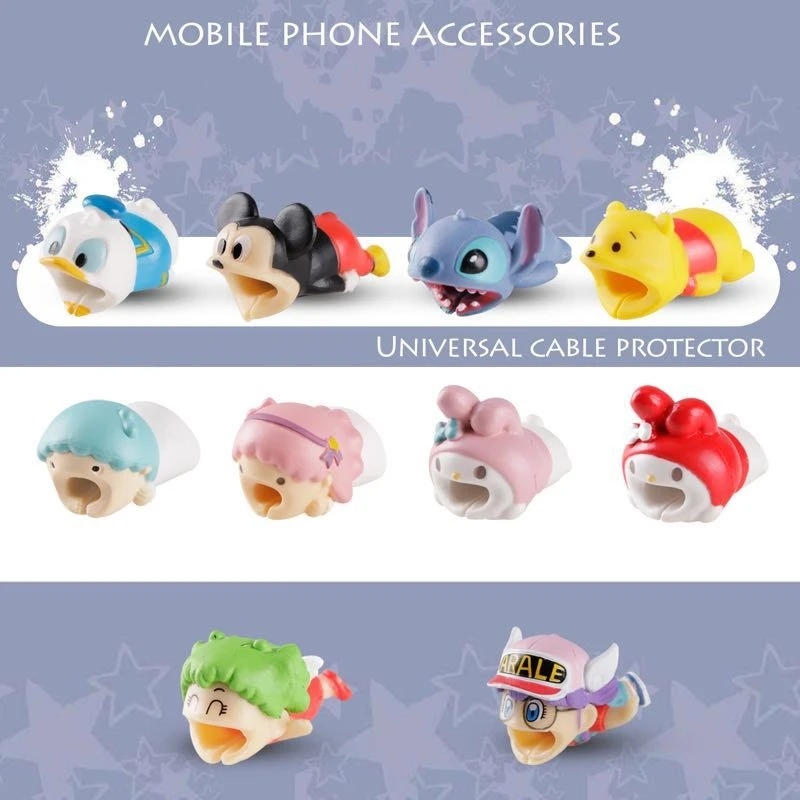 Cute Bite Cartoon Cable Protector for iphone Samsung Huawei Universal Cord Protection Protective Cover USB Charging Cable Winder Cute Bite Cartoon Cable Protector for iphone Samsung Huawei Universal Cord Protection Protective Cover USB Charging Cable Winder
