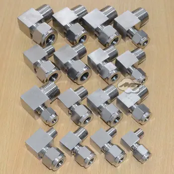 

1/8" NPT To 6mm Compression Male Elbow Double Ferrule Stainless Steel 304 Fittings Good Quality