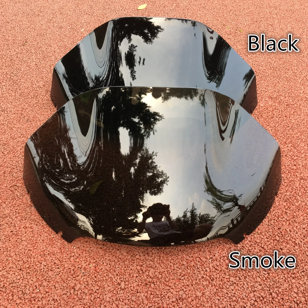 

Motorcycle Smoke Black 13'' Wave Windshield Windscreen For Harley Road Glide FLTR FLTRX 2015-2018 2016 2017