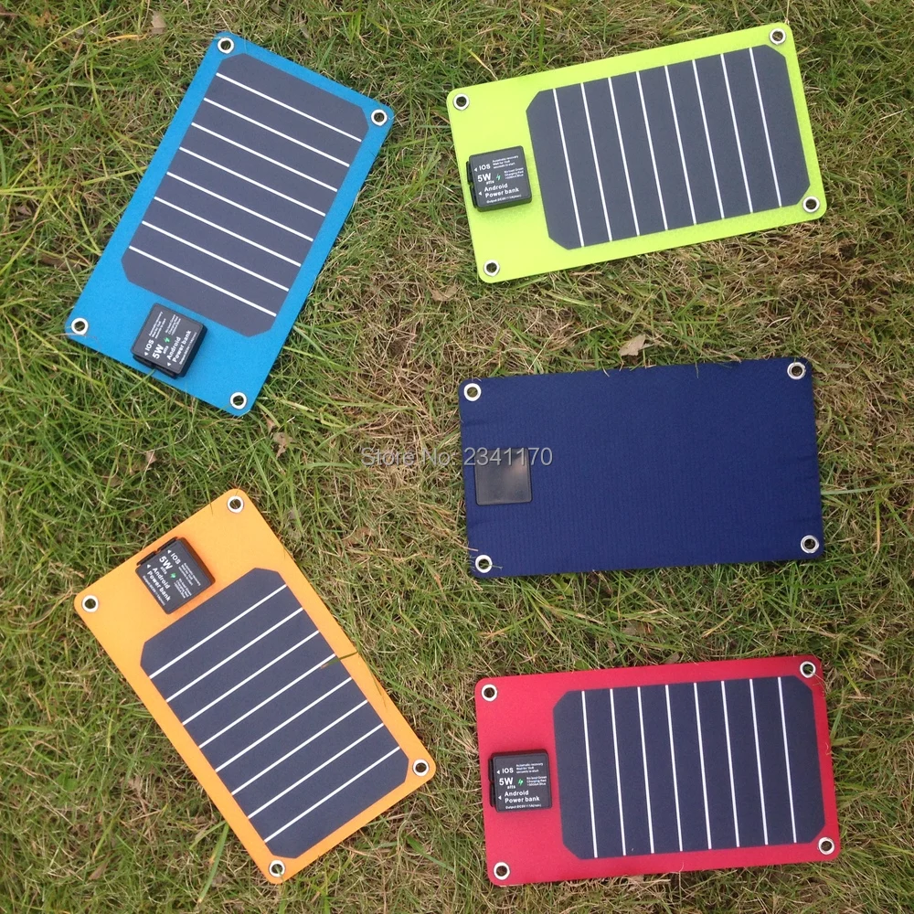RG ячеек-зарядное устройство солнечных панелей смартфонов Sunpower складной портативный 5V USB для выходов-устройств - Цвет: Random color