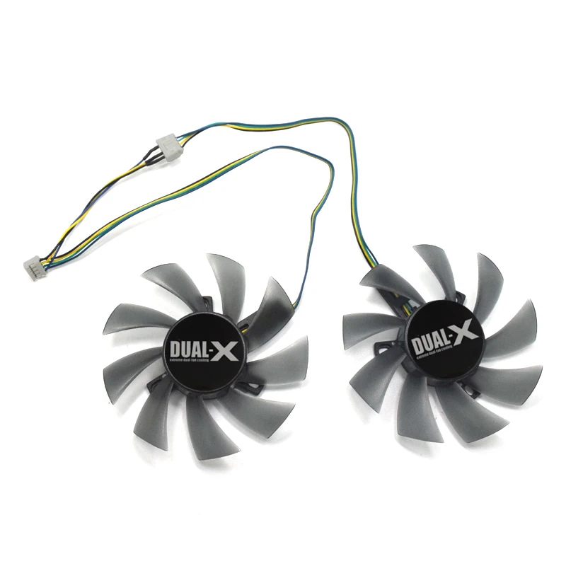 Новый 2pcs T129215SU 85 мм DC12V 4pin R9 280X вентилятор охлаждения для Sapphire 280 3G OC 270X 2G 4G 285X с