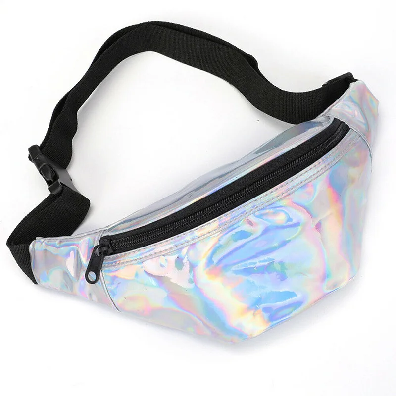 Женские лазерные Поясные Сумки из искусственной кожи, полупрозрачные модные спортивные сумки для мобильного телефона, поясные сумки