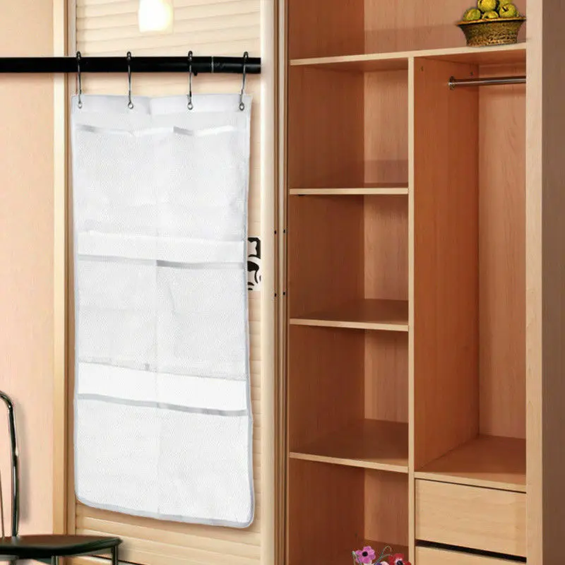 

Door Bathroom Storage Organizer Hanging Shower Caddy Basket Hanger with 4 Rings