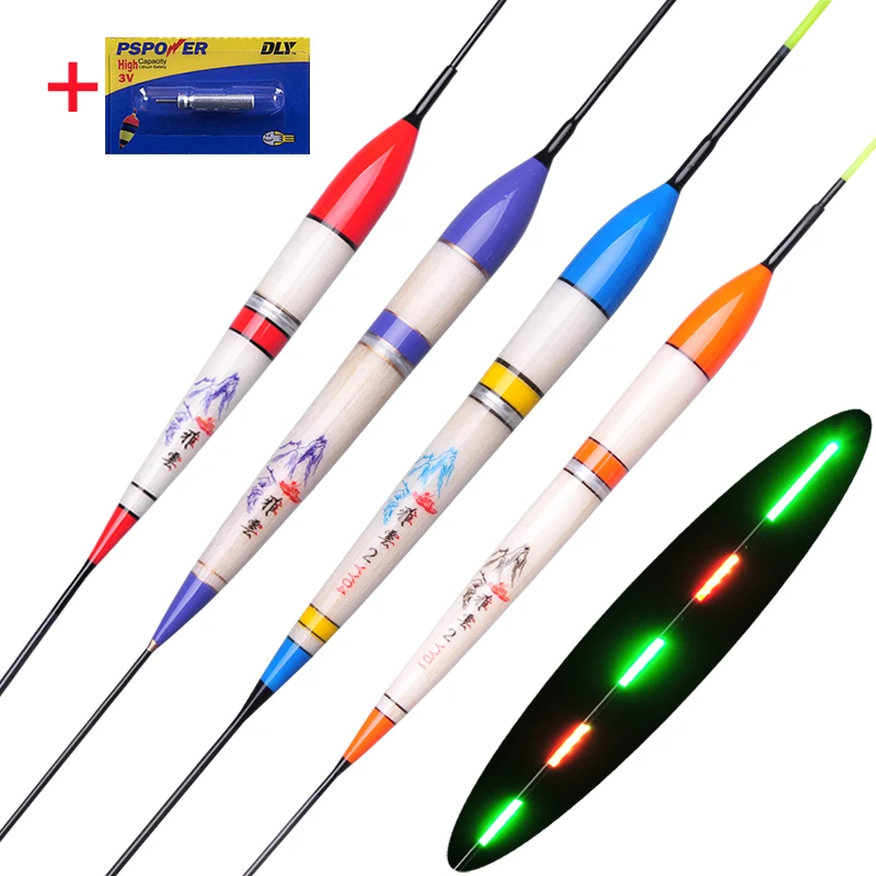 Luminous Fishing Float LED Electric Float+ Battery Light Float Fishing Tackle Night Bobber Buoy
