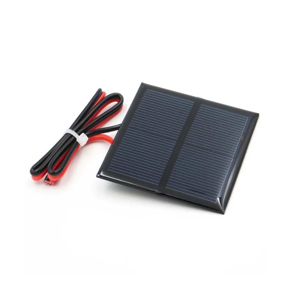 1V 500mA со светодиодной подсветкой из 30 см удлинитель Панели солнечные поликристаллические кремниевые DIY Батарея Зарядное устройство Модуль Мини солнечных батарей провод игрушка