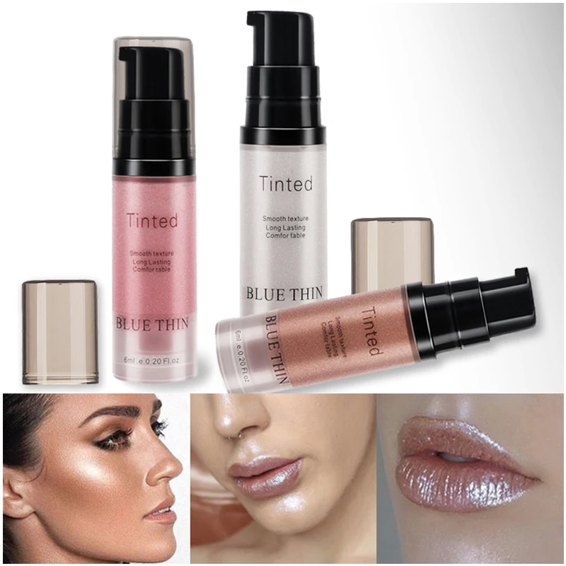 3 Colors Face Highlighter Cream Liquid Highlighter Makeup Shimmer Make