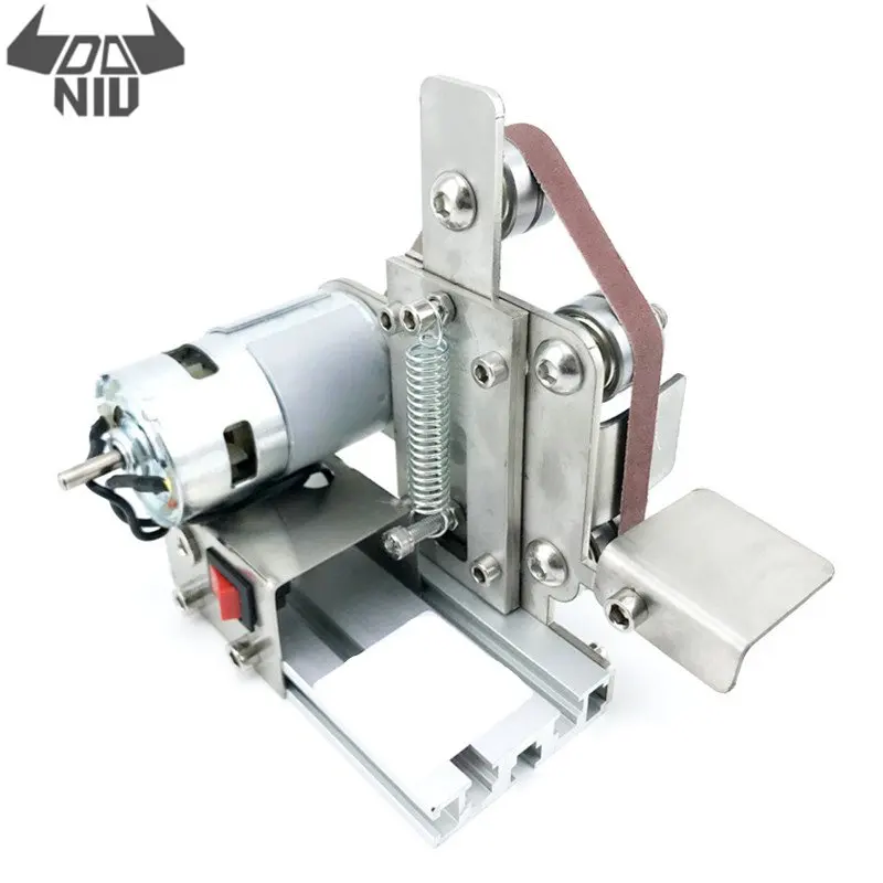 

DANIU 110V-220V 300W DIY Micro Bench Sander Belt Machine Electric Mini Polishing Sanding Machine Vertical Sand Belt Machine