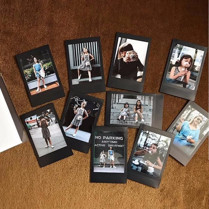 Новинка 2017 года поступление Подлинная Fujifilm Instax Mini черный границы Плёнки 10