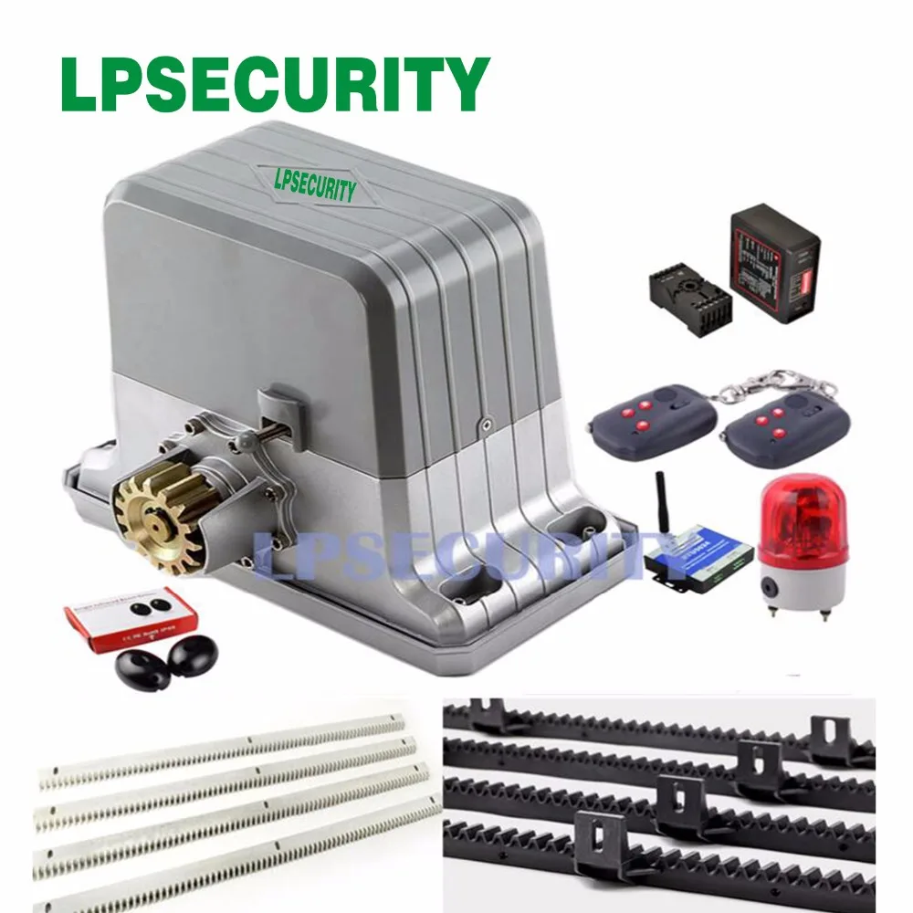 

Set sale 1800KGS Heavy duty Water-proof Full-Automatic Sliding Gate Opener with 6m racks/ loop detector/lamp / RTU5024