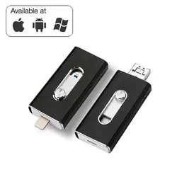 3 в 1 USB флеш-накопители для iPhone/Android 16 ГБ 32 ГБ 64 ГБ 128 ГБ Usb Stick 3,0 портативный флэш-накопитель Usb 3,0 внешний флэш-диск флешки