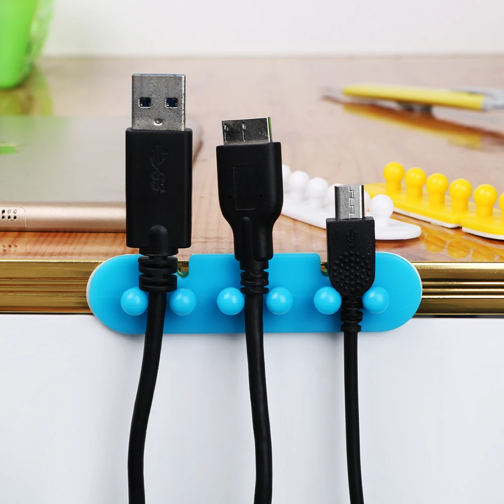 Car Wire Holder Cable Organizer Self adhesive Auto Charger Line Clasp Clamp Wire Cord Clip Cable