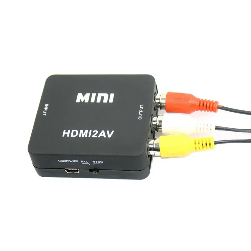 Мини HDMI композитный видеосигнал RCA AV видео конвертер адаптер 1080 p с Поддержка кабелей NTSC PAL
