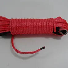 Красный 6 мм* 30 м синтетический трос для внедорожных частей, трос лебедки из кевларового волокна Amraid, буксировочный трос для автозапчастей