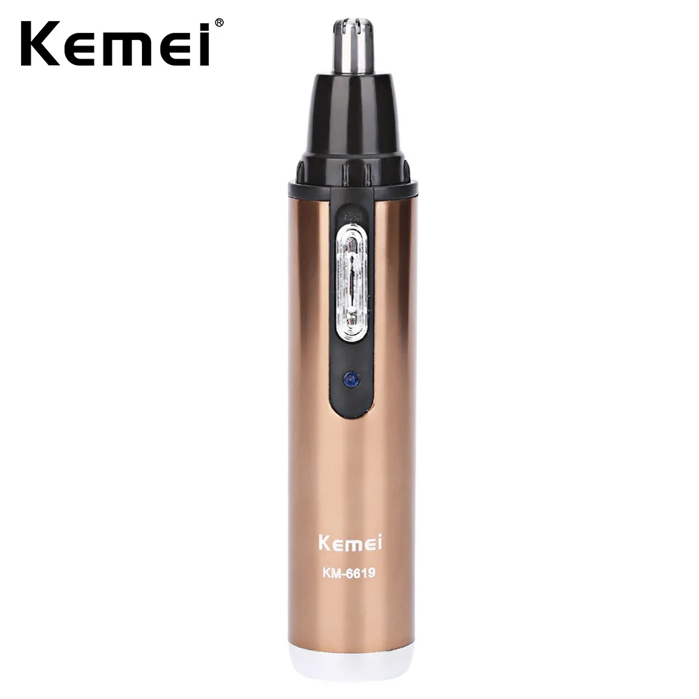 

Kemei KM-6619 Rechargeable Electric Washable Nose Hair Trimmer Cleaner Washable Facial Beauty Cutter Facial Beauty Tool