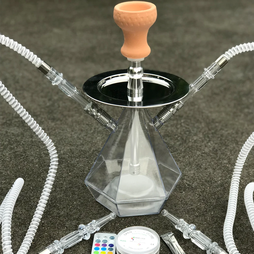 Купить Акрил кальян набор трубка для кальяна с светодио дный свет ...